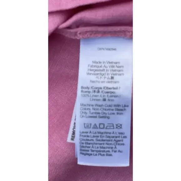 MADEWELL Linen Square Back Crewneck Top Short Sleeve Shirt Light Pink size XL - Picture 13 of 16